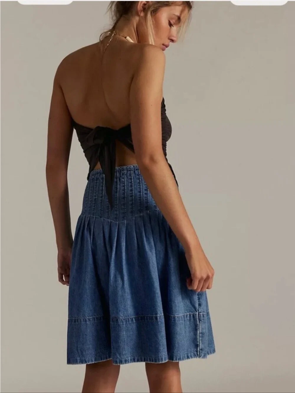 Free People We The Free Peyton Pintuck Midi Skirt -California